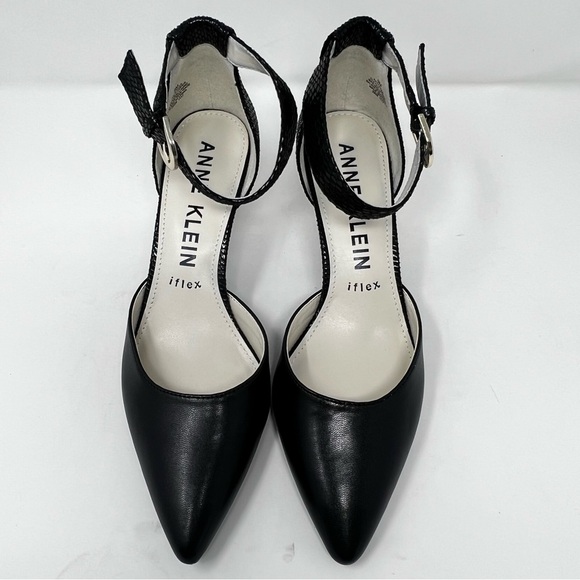 Anne Klein Black Textured Heels - Picture 5 of 8